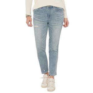 Democracy Ab Solution Vintage Skinny Jeans Light Blue Wash Distressed Size 8